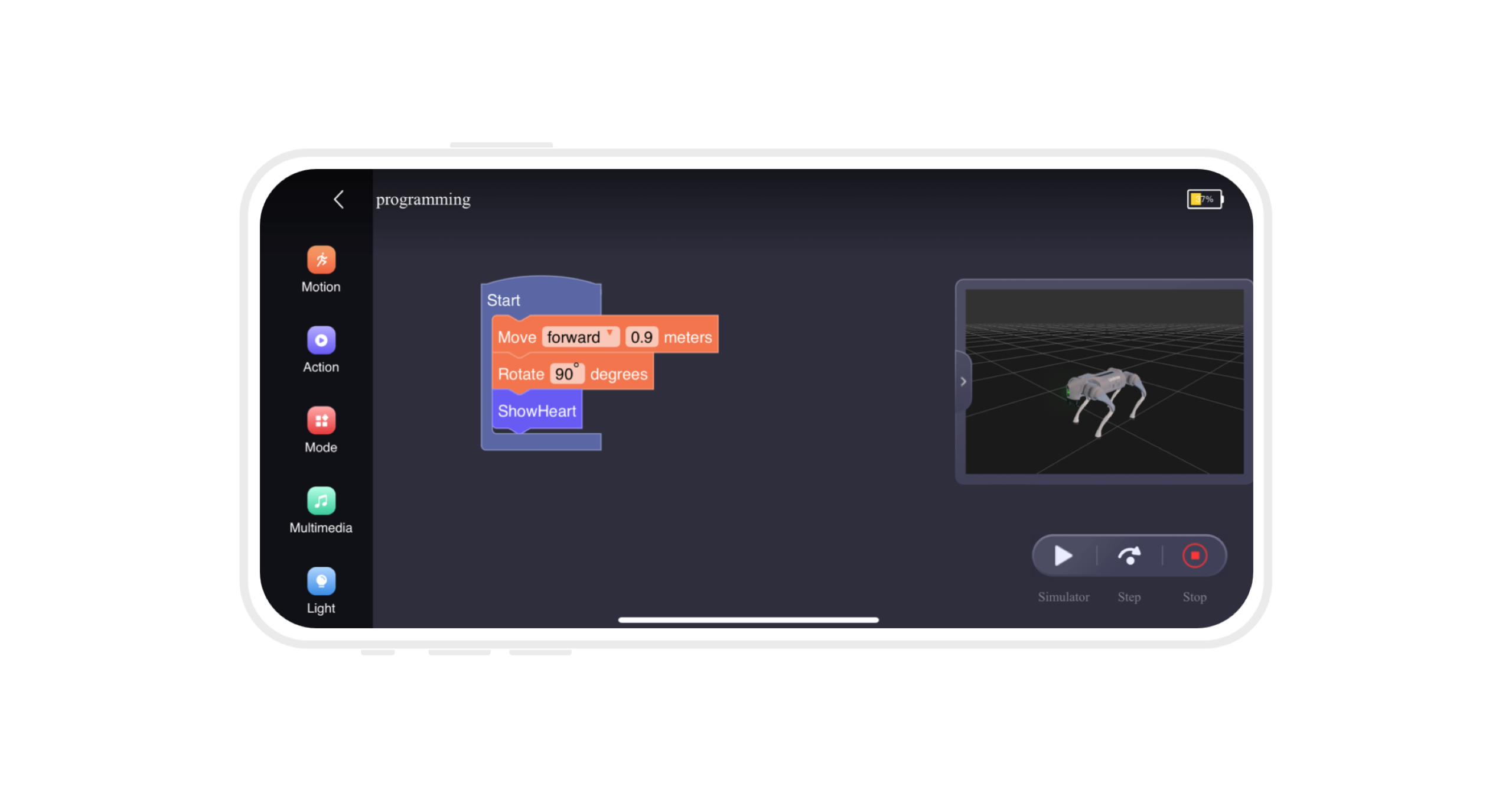 原廠 Go2 App 圖形化動作編排
